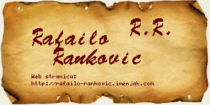 Rafailo Ranković vizit kartica